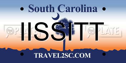 IISSITT South Carolina License Plate