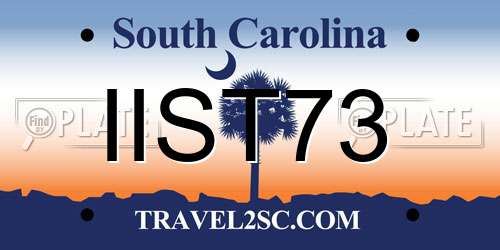 IIST73 South Carolina License Plate