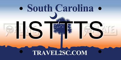 IISTTTS South Carolina License Plate