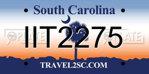IIT2275 South Carolina License Plate