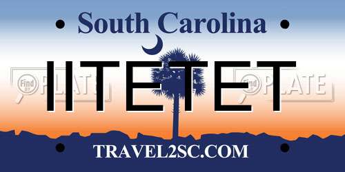 IITETET South Carolina License Plate