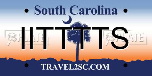 IITTTTS South Carolina License Plate