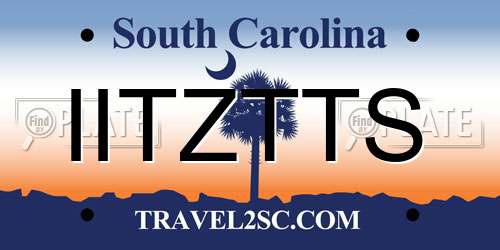 IITZTTS South Carolina License Plate