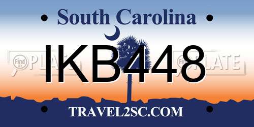IKB448 South Carolina License Plate
