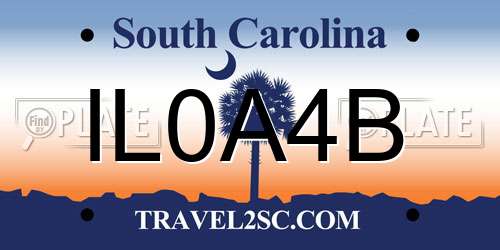IL0A4B South Carolina License Plate