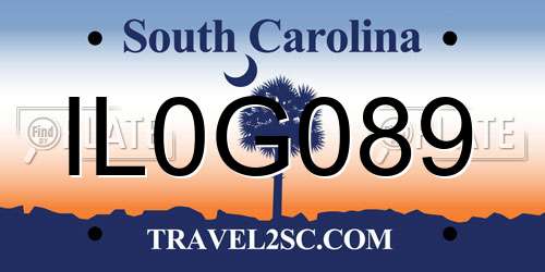 IL0G089 South Carolina License Plate