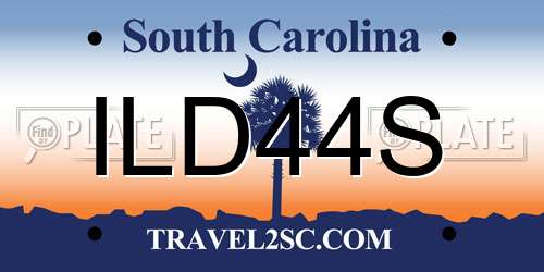 ILD44S South Carolina License Plate