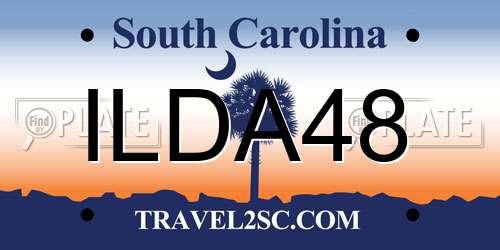 ILDA48 South Carolina License Plate
