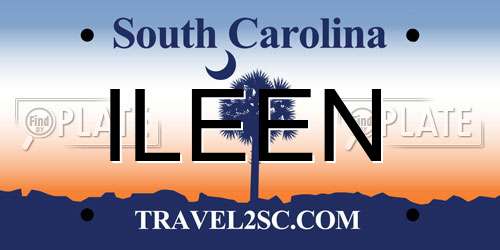 ILEEN South Carolina License Plate