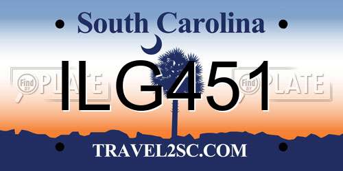 ILG451 South Carolina License Plate