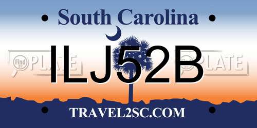 ILJ52B South Carolina License Plate