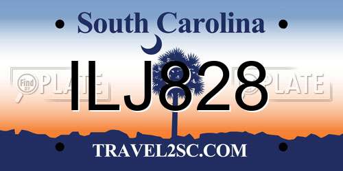 ILJ828 South Carolina License Plate