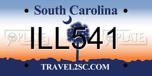ILL541 South Carolina License Plate