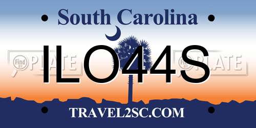 ILO44S South Carolina License Plate