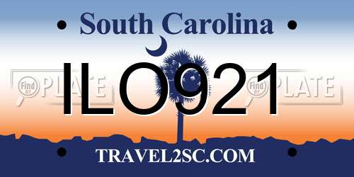 ILO921 South Carolina License Plate