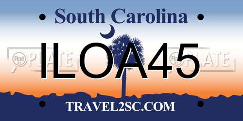 ILOA45 South Carolina License Plate