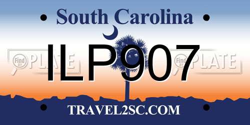 ILP907 South Carolina License Plate