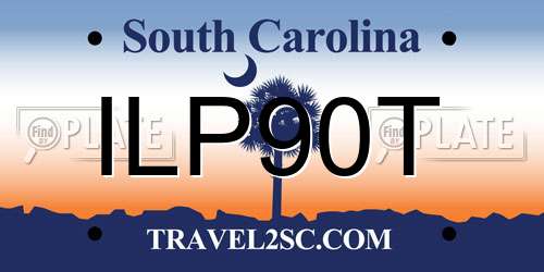 ILP90T South Carolina License Plate