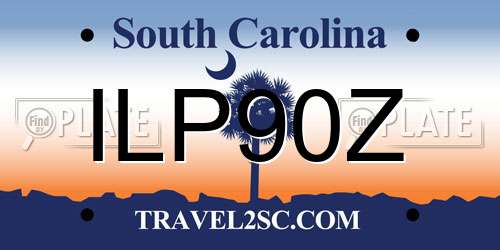 ILP90Z South Carolina License Plate