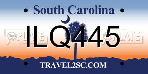 ILQ445 South Carolina License Plate