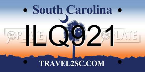ILQ921 South Carolina License Plate