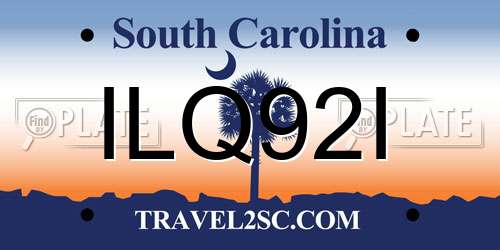 ILQ92I South Carolina License Plate