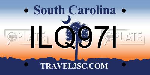 ILQ97I South Carolina License Plate