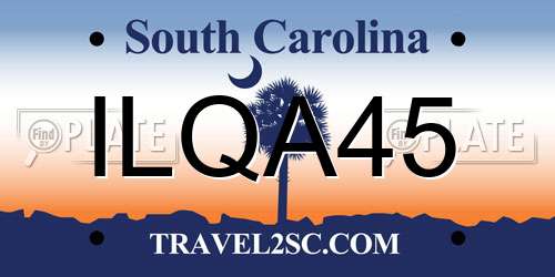 ILQA45 South Carolina License Plate