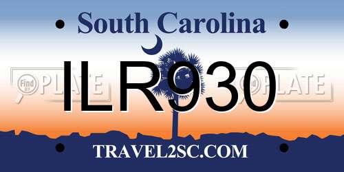 ILR930 South Carolina License Plate