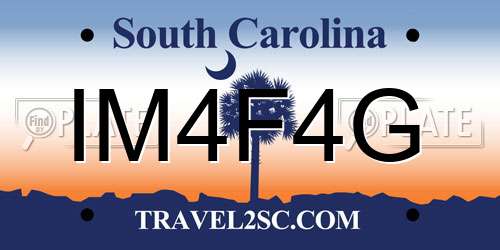 IM4F4G South Carolina License Plate