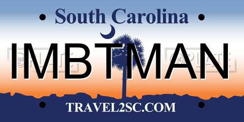 IMBTMAN South Carolina License Plate