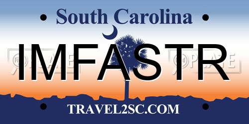 IMFASTR South Carolina License Plate