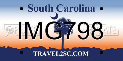 IMG798 South Carolina License Plate
