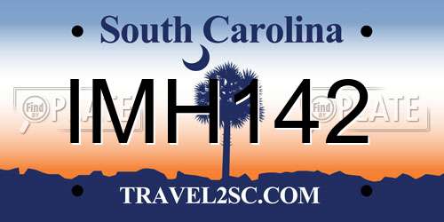 IMH142 South Carolina License Plate