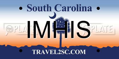 IMHIS South Carolina License Plate