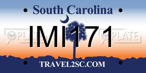 IMI171 South Carolina License Plate