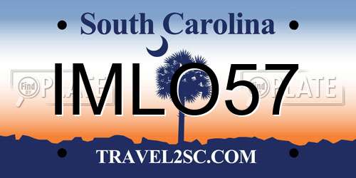 IMLO57 South Carolina License Plate