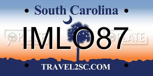 IMLO87 South Carolina License Plate