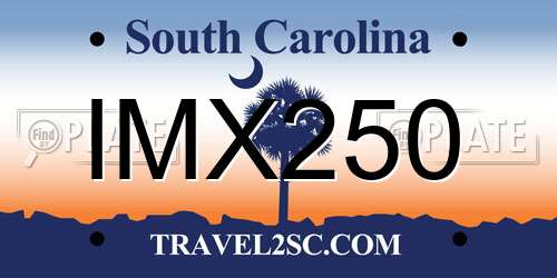 IMX250 South Carolina License Plate
