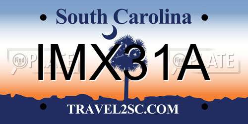 IMX31A South Carolina License Plate