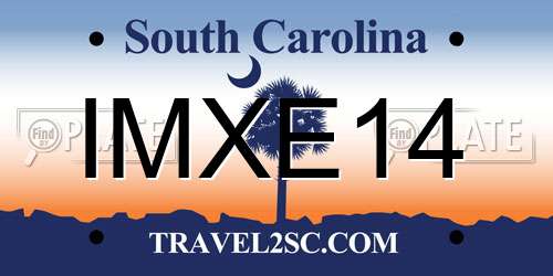 IMXE14 South Carolina License Plate