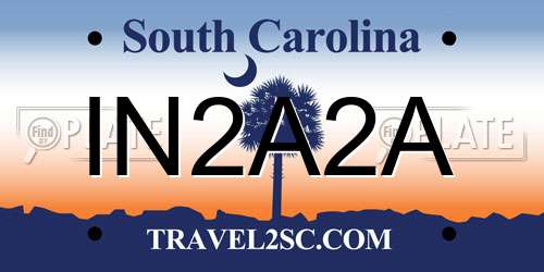 IN2A2A South Carolina License Plate