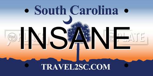 INSANE South Carolina License Plate