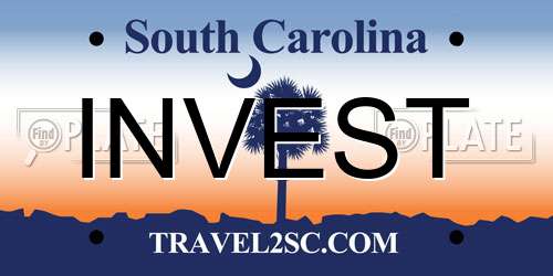 INVEST South Carolina License Plate