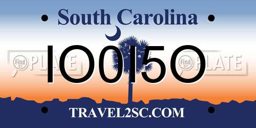 IO0I5O South Carolina License Plate
