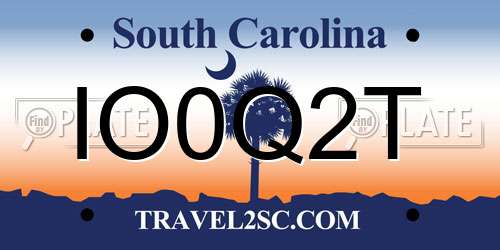 IO0Q2T South Carolina License Plate