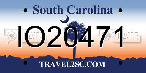 IO20471 South Carolina License Plate