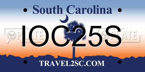 IOC25S South Carolina License Plate