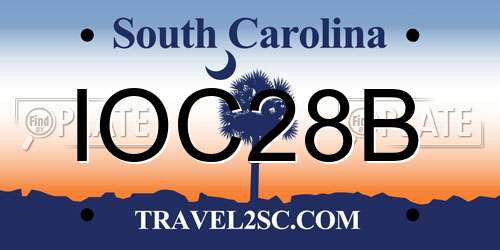 IOC28B South Carolina License Plate