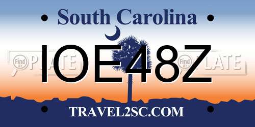 IOE48Z South Carolina License Plate